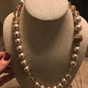 Stella & Dot Champagne pearl necklace